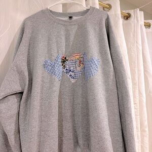custom heart crewneck/ sweatshirt.